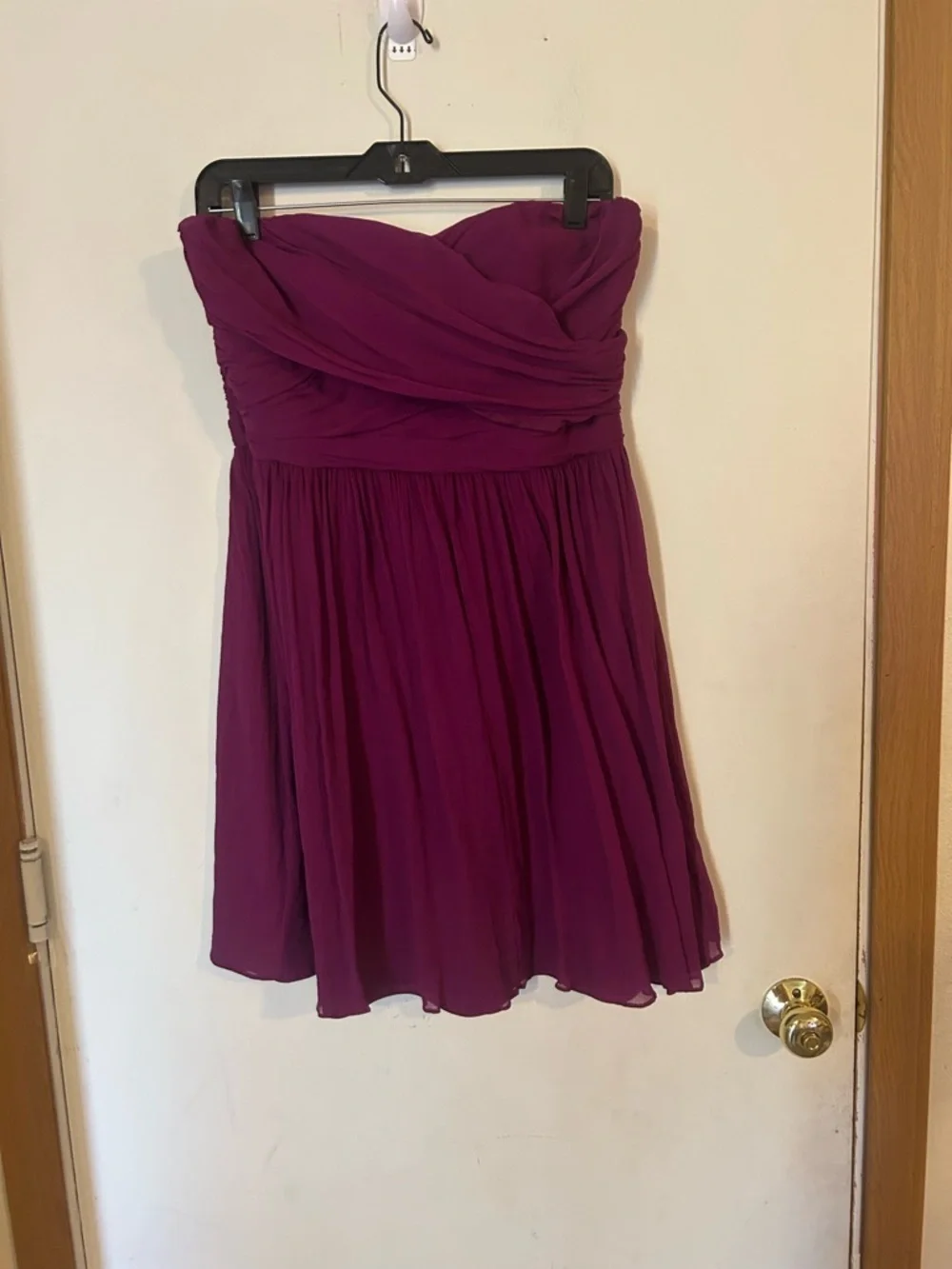 J. Crew Soze 14 Strapless Arabelle 100% Silk Chiffon Dress